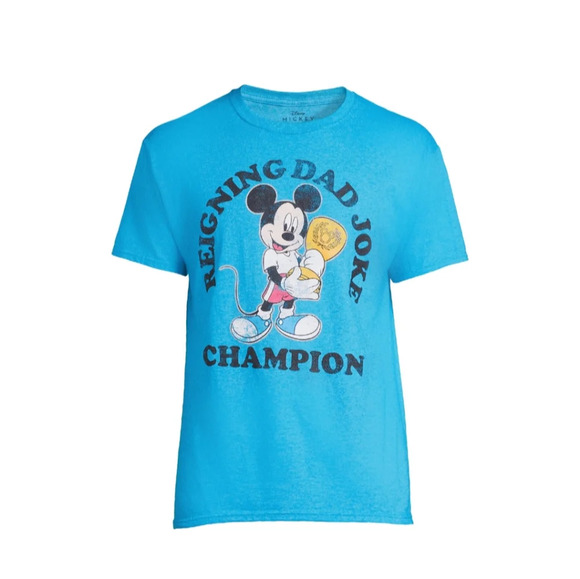 Disney Men's Size S (34-36) Mickey Mouse "Reigning Dad Joke Champion" - Picture 4 of 4